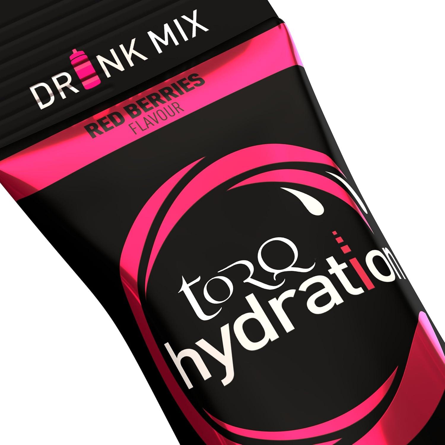 image:imageTORQ Hydratation Pastque Rhydratation rapide lectrolytes poudre profil hypotonique course pied vlo boisson dhydratation sportive portion unique bote de 15Baies rouges