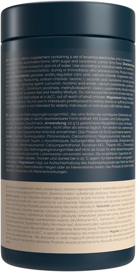 image:imageVitalers Sport Isotonique Poudre lectrolytes avec Taurine Magnsium Vitamines B 660 g 30 doses Vgan Sans Conservateurs Composition Pure 660 gr FraiseCitroncitron vert