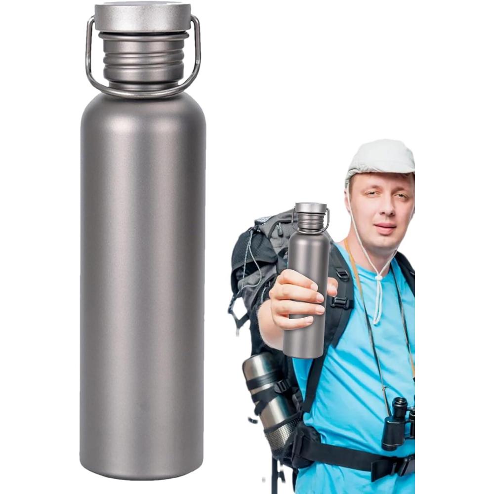 image:imageBouteille Dhydratation Sportive Foldage Deau En Titane Couvercle Rsistant Aux Fuites Bouteille De Boisson Prt Pour Les Voyages De 700 Ml Avec Design Robuste Idal Pour Le Randonne De Ra750 Ml