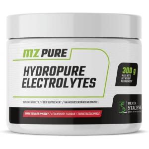 HydroPure Electrolytes 300g – Poudre végétalienne – Hydratation quotidienne et soutien du métabolisme – Mélange pour boisson à base d&rsquo;électrolytes au goût de fraise – par MZ
