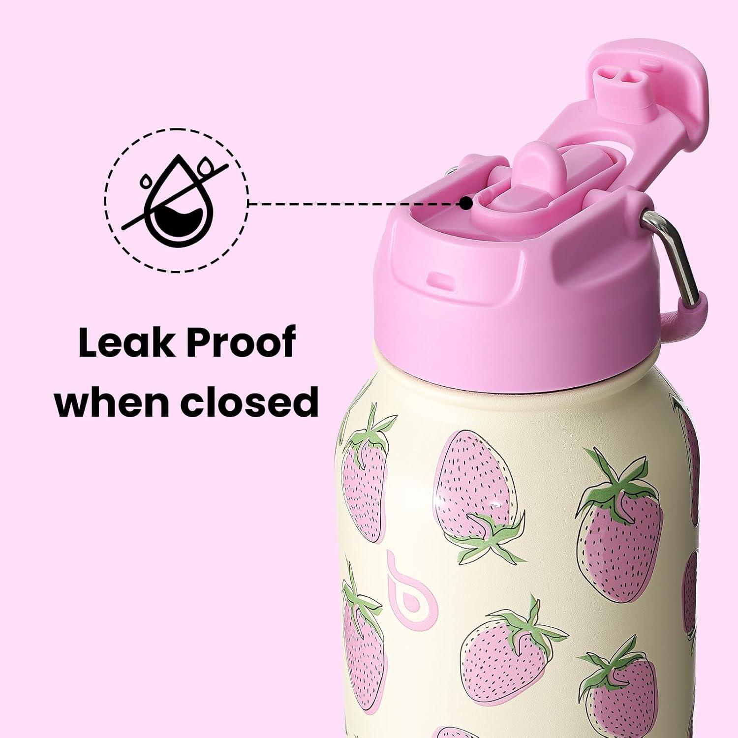 image:imageBOTTLE BOTTLE Bouteille deau isotherme en acier inoxydable de 946 ml avec paille et couvercle double usage pour salle de sport avec pilulier ciel tBaies Sucres