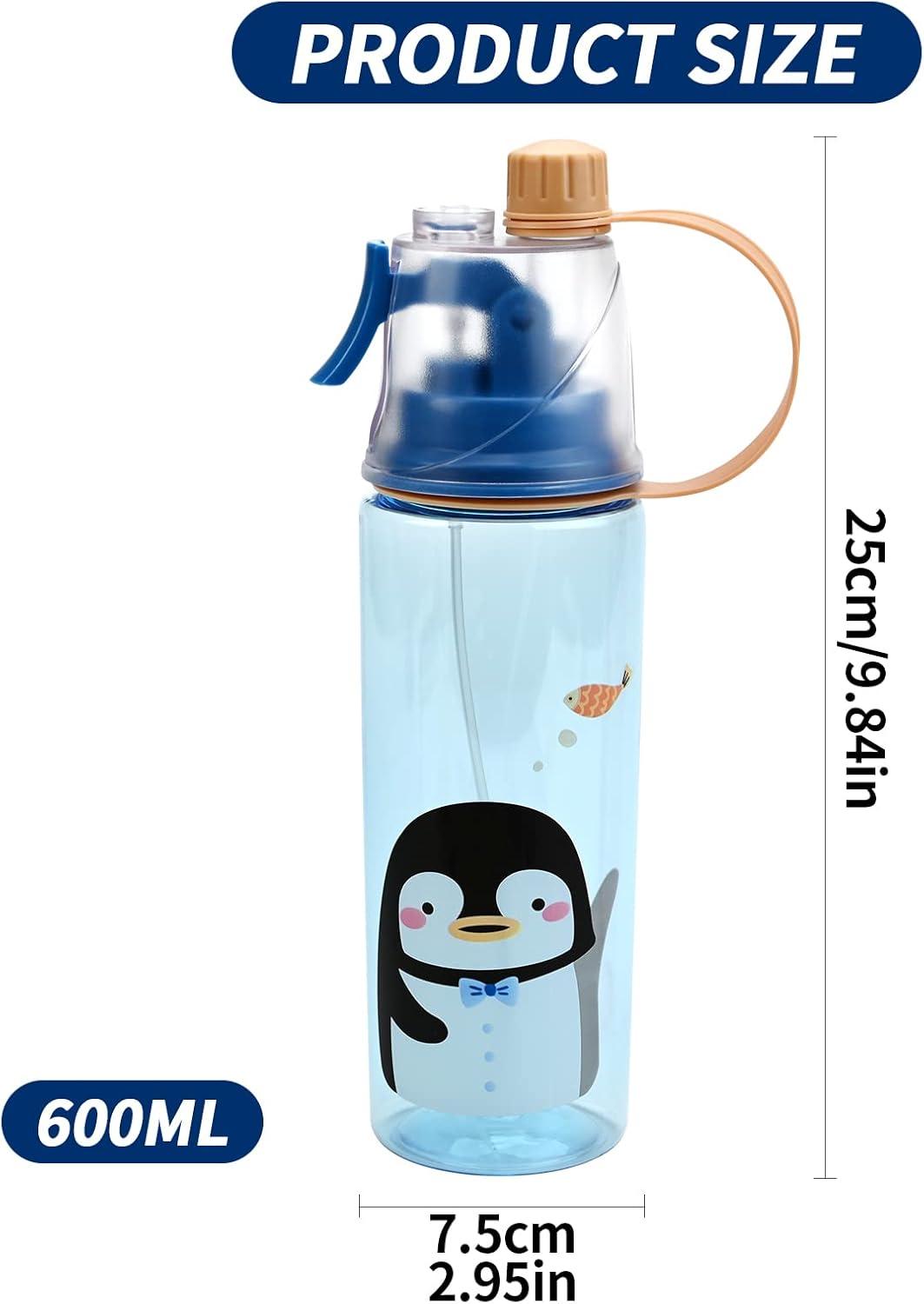 image:imageBouteille deau en Spray 600ml Sport Bouteille deau avec Vaporisateur et Gradu Gourde Sport Portable Rutilisable pour Cyclisme Randonne lescalade Sports dintrieur et dextrieur A