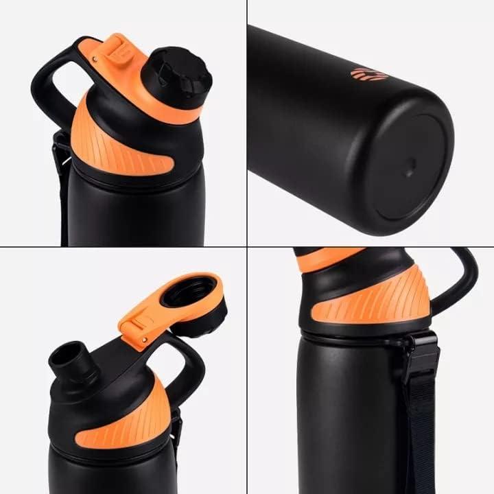 image:imageFjbottle Gourde Isotherme avec Couvercle Magntique 400ml600ml800ml1L15L Bouteille Isotherme tanche sans BPA Gourde Inox Bouche Standard Gourde Enfant pour Sport Gym VoyageNoir