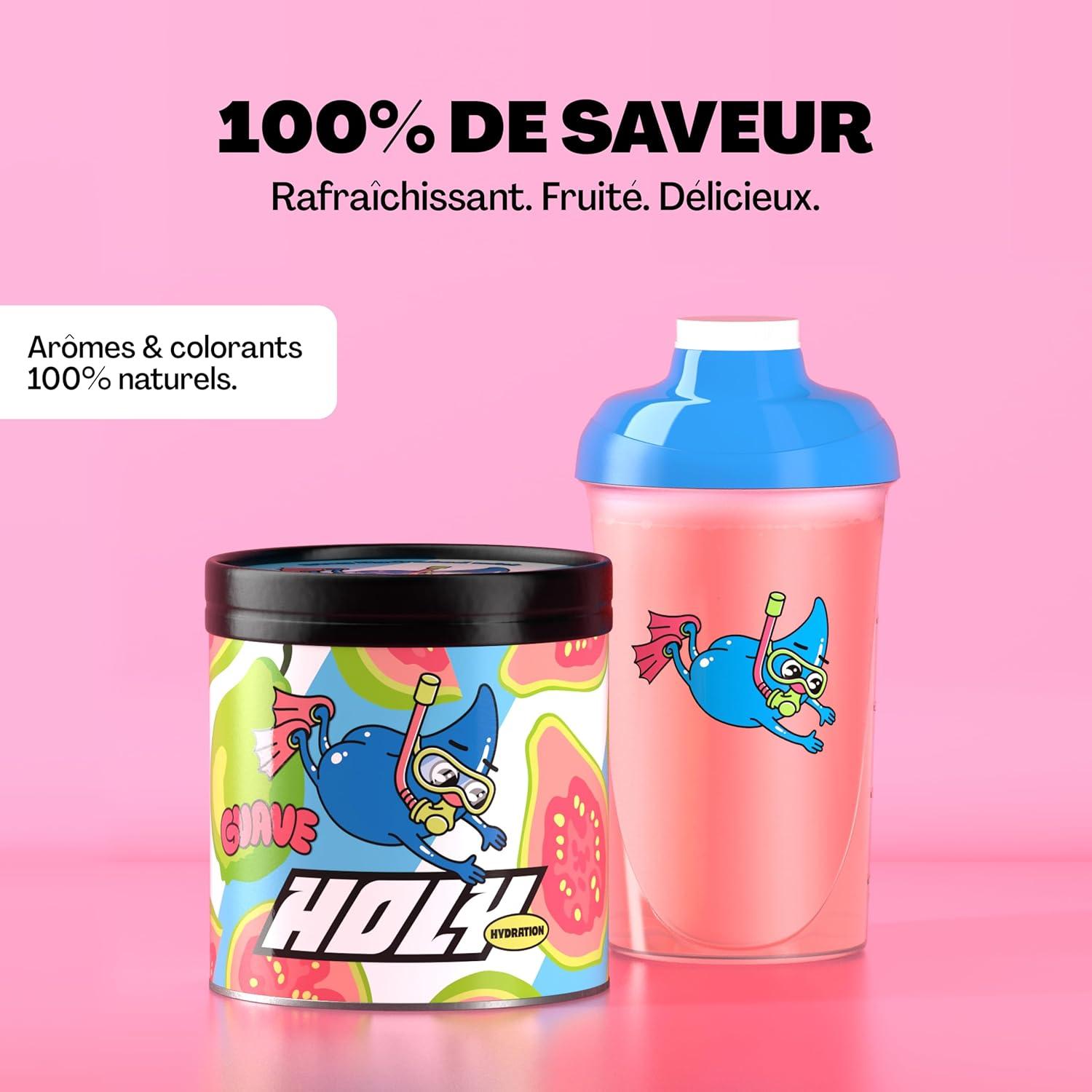 image:imageHOLY Hydration Goyave Poudre dlectrolyte vgtalien aux armes de fruits 100 naturels 50 portions de boisson hydratante avec lectrolytes et minraux prcieux 350 ggoyave