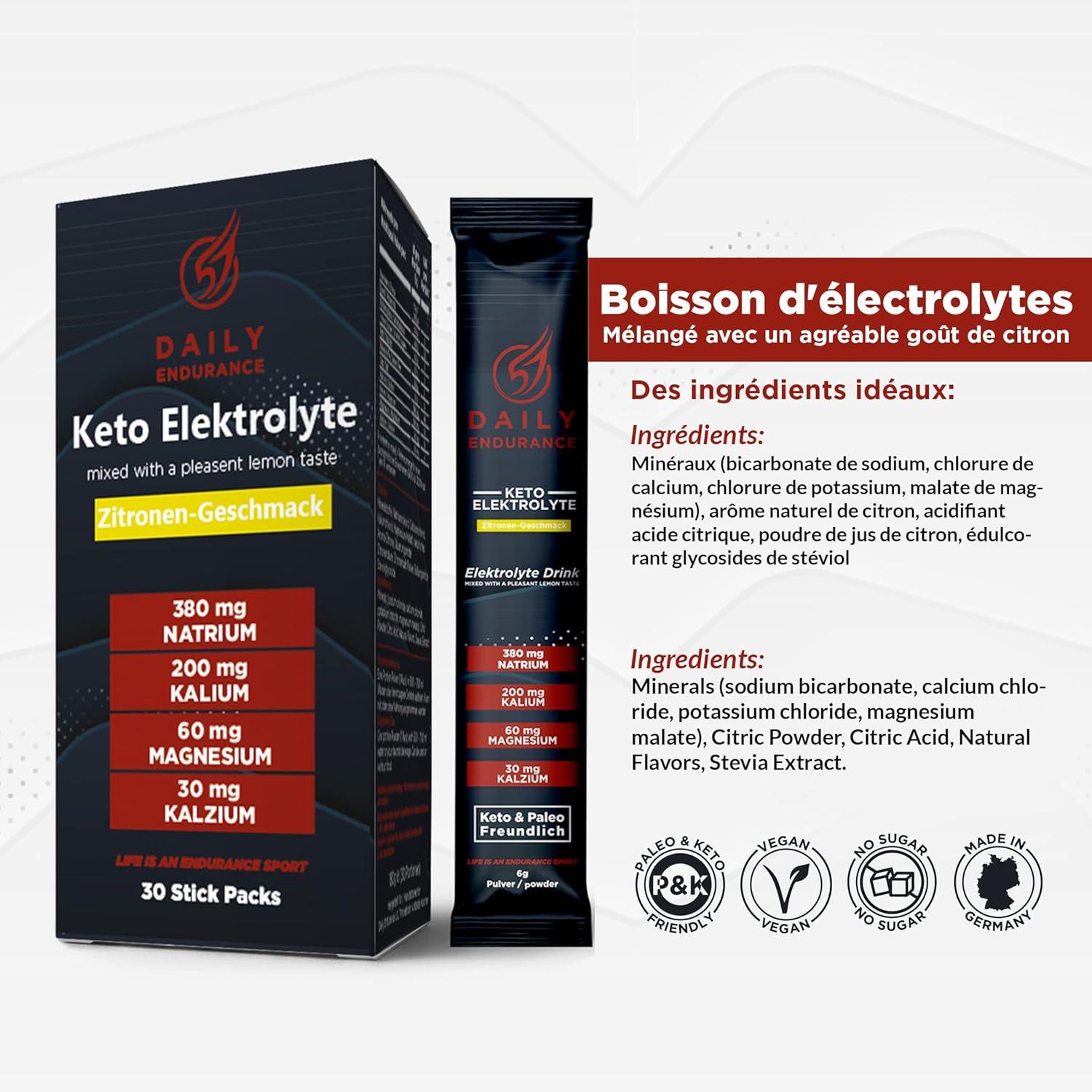 image:imageKeto Electrolyte Favorise l hydratation et la rcupration Low Carb Keto ampamp Palo Pas de sucre ampamp Poudre vgtalienne pour boisson energisante 30 stick packs