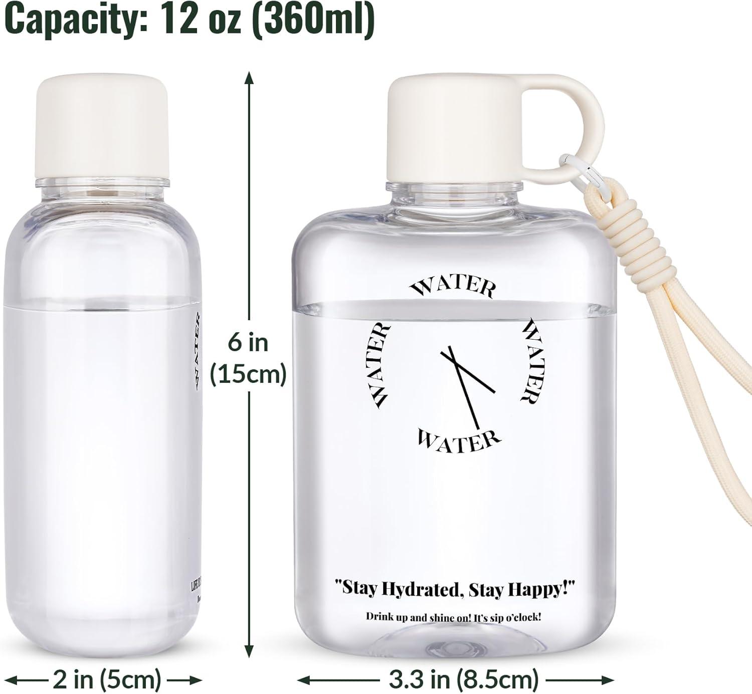 image:imageNiHome Bouteille deau plate portable de 355 ml Bouteille Plastique blanc