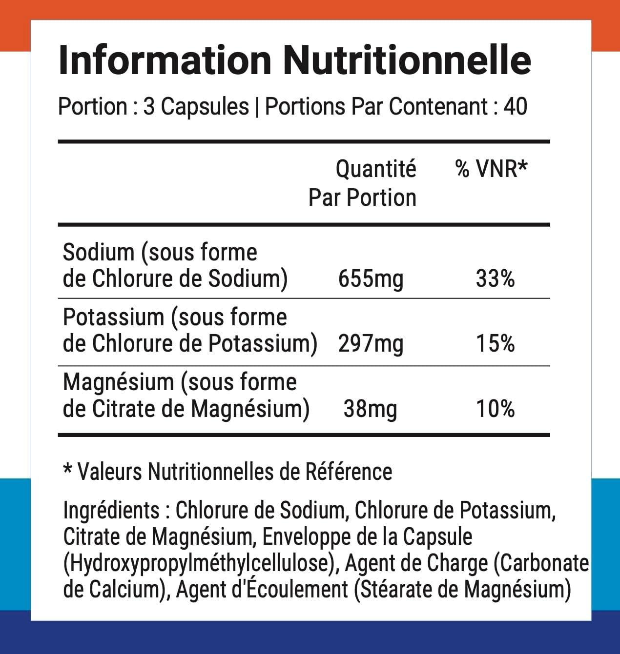 image:imageNutriAlign Sels de Jene Electrolytes 120 Glules lectrolytes de Sodium de Potassium et de Magnsium Glules Dlectrolytes purs pour Jene Prolong et Intermittent Sans Sucre