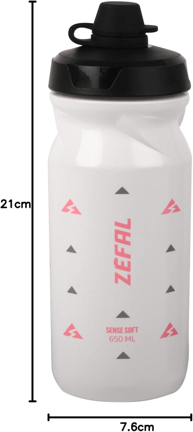 image:imageZEFAL Sense Soft No Mud Bidon Velo Gourde VTT avec Protection De La Tetine Bidon Eau Sport sans BPABlanc