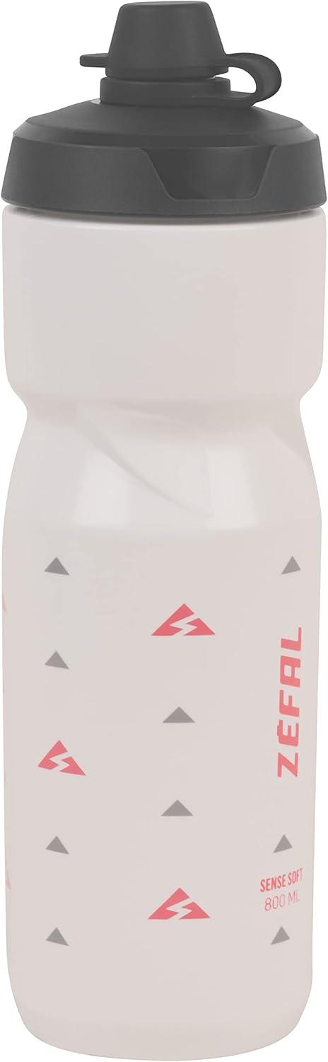image:imageZEFAL Sense Soft No Mud Bidon Velo Gourde VTT avec Protection De La Tetine Bidon Eau Sport sans BPABlanc