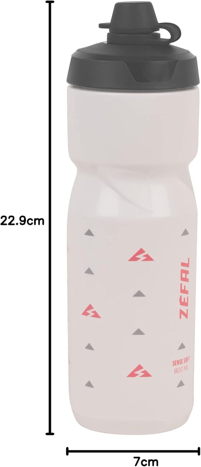 image:imageZEFAL Sense Soft No Mud Bidon Velo Gourde VTT avec Protection De La Tetine Bidon Eau Sport sans BPABlanc