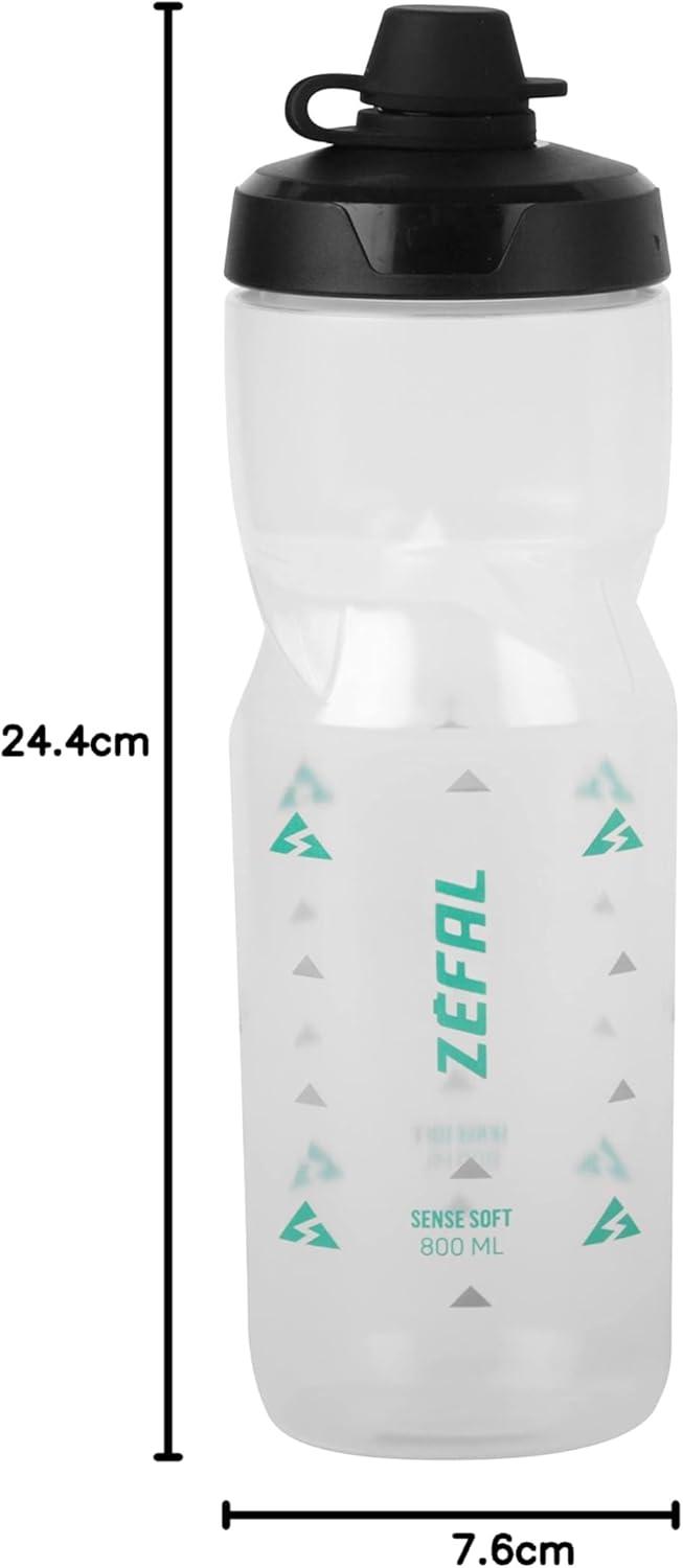 image:imageZEFAL Sense Soft No Mud Bidon Velo Gourde VTT avec Protection De La Tetine Bidon Eau Sport sans BPATranslucide