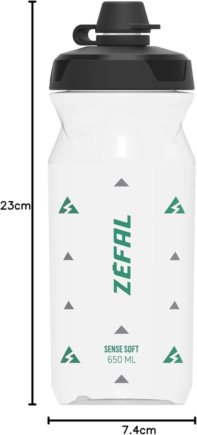 image:imageZEFAL Sense Soft No Mud Bidon Velo Gourde VTT avec Protection De La Tetine Bidon Eau Sport sans BPATranslucide