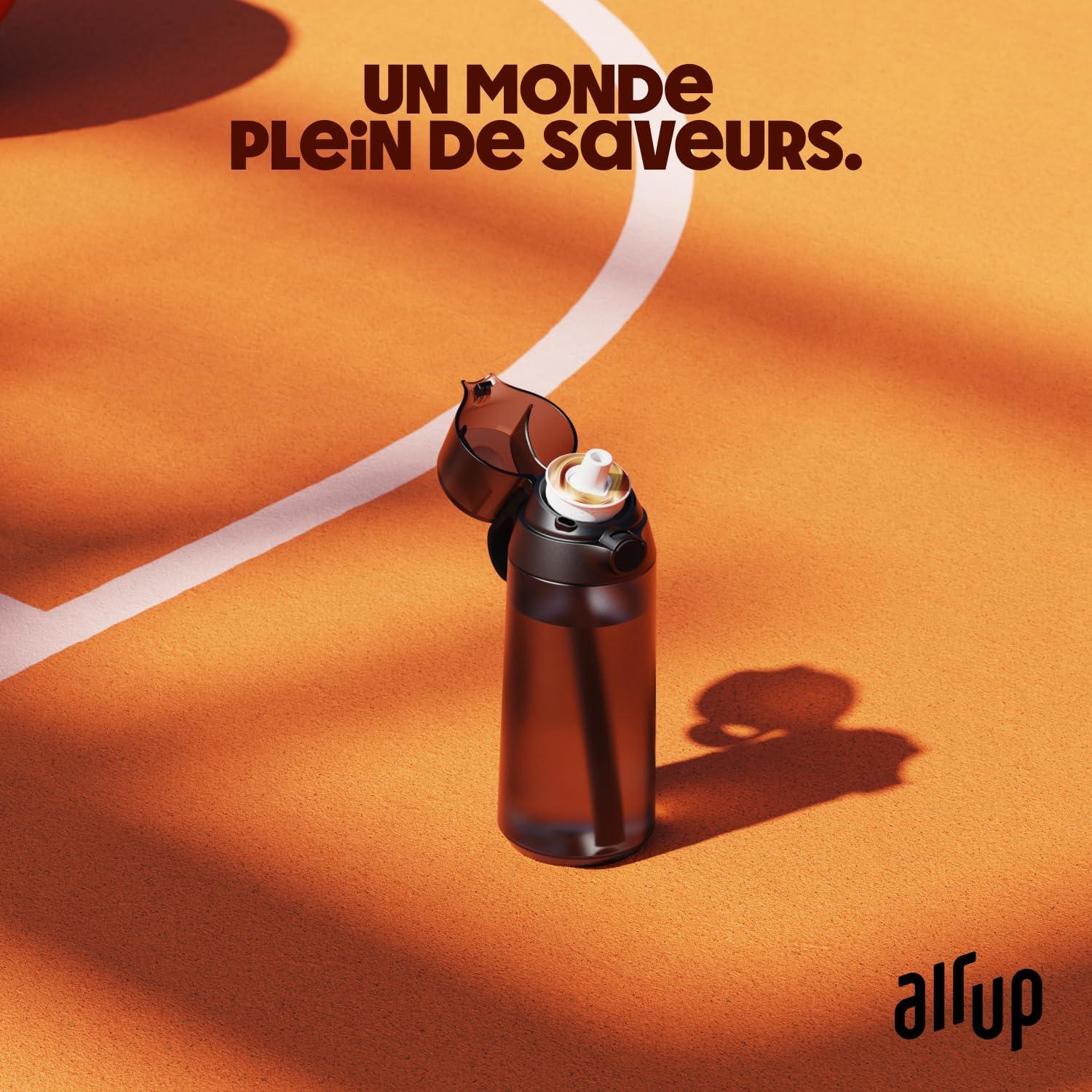 image:imageair up Gourde Click Squid Purple Pack de dmarrage avec 5 capsules de got Bouteille 600 ml sans sucre passe au lavevaisselle sans BPAViolet