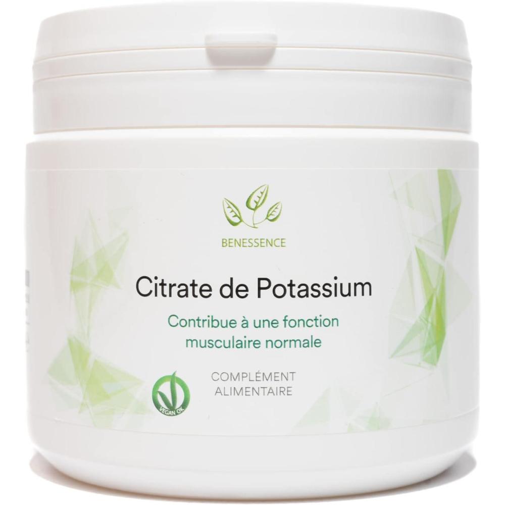 image:imageBenessence Citrate Potassium en poudre soluble Intgrateur Alimentaire 250 jours dintgration 500 gr500 g