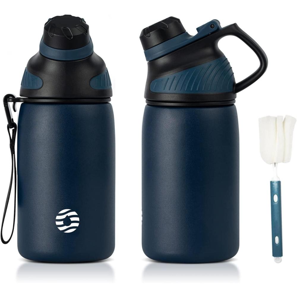 image:imageFjbottle Gourde Isotherme avec Couvercle Magntique 400ml600ml800ml1L15L Bouteille Isotherme tanche sans BPA Gourde Inox Bouche Standard Gourde Enfant pour Sport Gym VoyageBleu