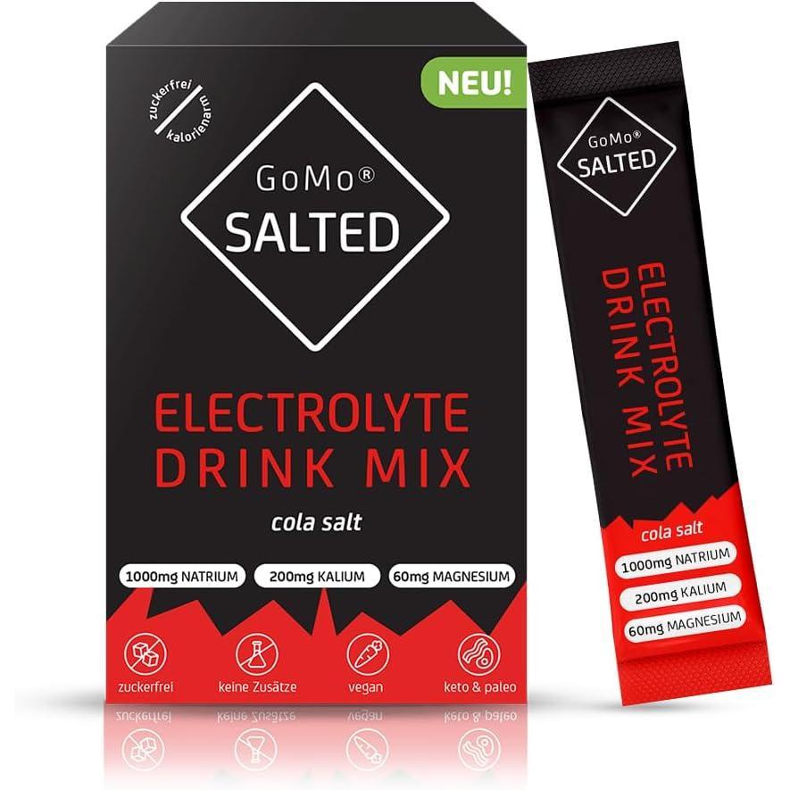 image:imageGoMo SALTED Hydration Aid Electrolytes sans sucre Amlioration de labsorption de leau ampamp hydratation rapide 30 portions de poudre dlectrolytes avec du sel des Alpes suisses Got de cola
