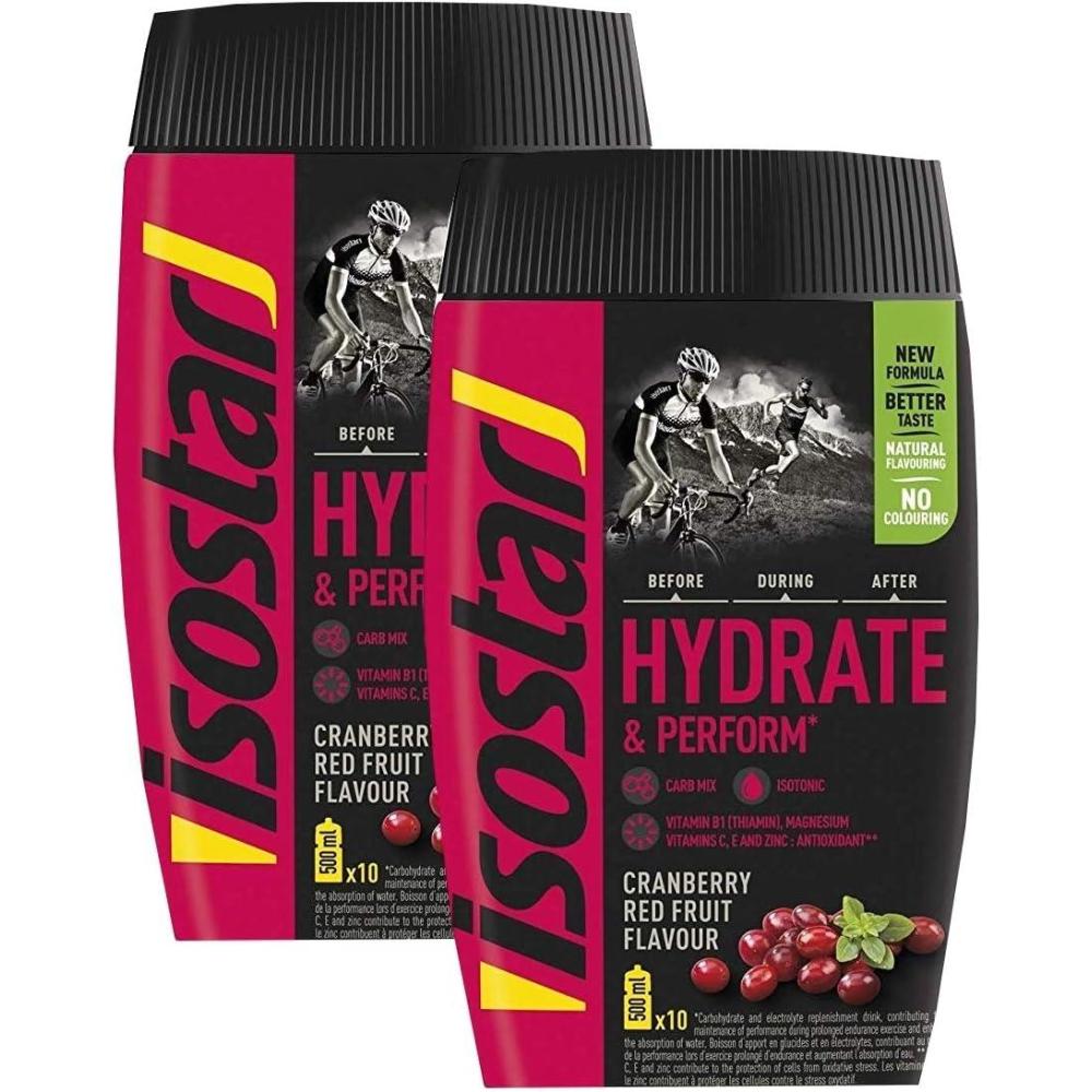 image:imageIsostar Hydrate ampamp Perform Iso Drink  Poudre dlectrolyte pour soutenir la performance sportive  Canneberge 2x400g