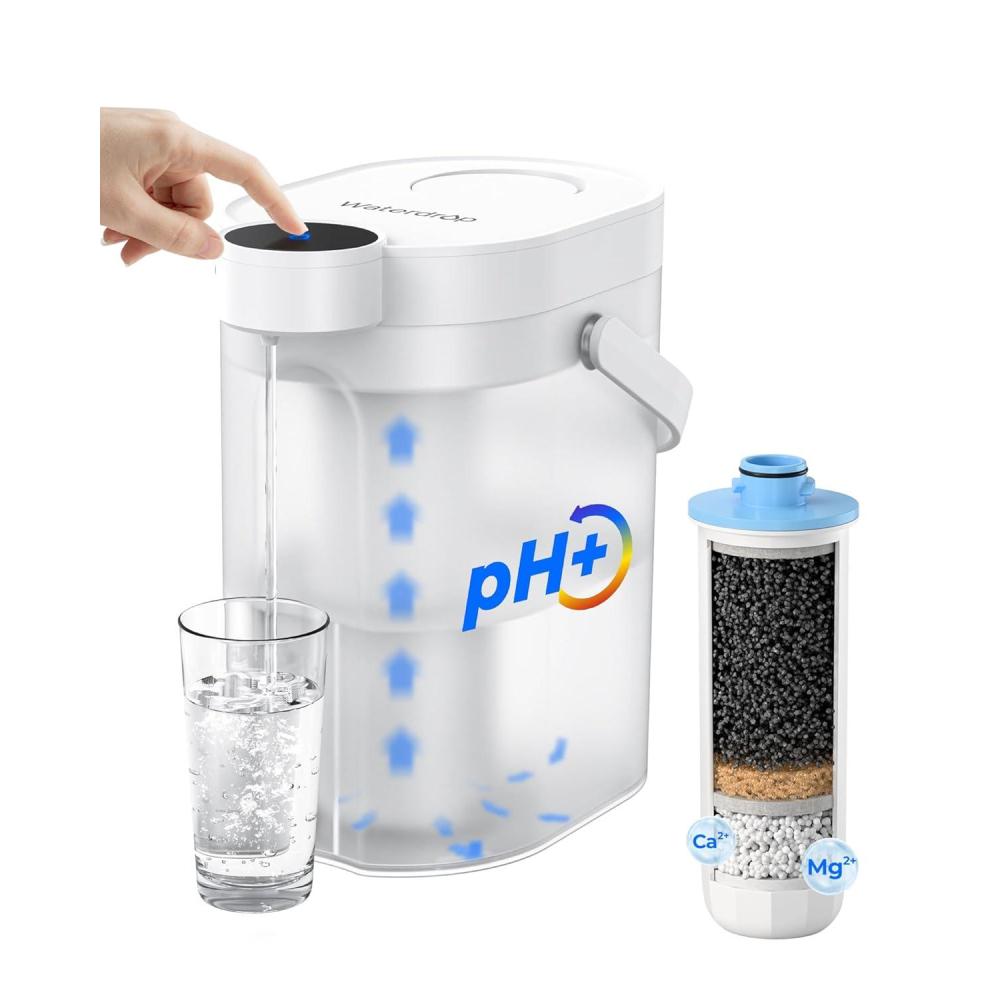 image:imageWaterdrop Filtre eau alcaline rechargeable 35 l carafe eau instantane lectrique instantane 6 niveaux eau alcaline saine minralise filtre eau portable ne rduit pas le TDS