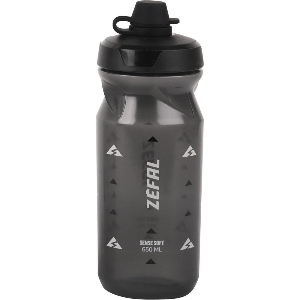 image:imageZEFAL Sense Soft No Mud Bidon Velo Gourde VTT avec Protection De La Tetine Bidon Eau Sport sans BPANoir Fum