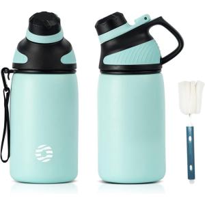 Fjbottle Gourde Isotherme avec Couvercle Magnétique – 400ml/600ml/800ml/1L/1.5L – Bouteille Isotherme Étanche sans BPA, Gourde Inox Bouche Standard, Gourde Enfant pour Sport, Gym, Voyage(Menthe Verte)