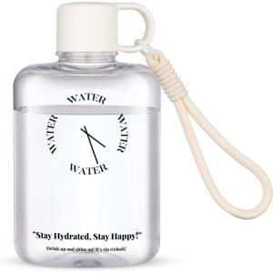 NiHome Bouteille d&rsquo;eau plate portable de 355 ml, Bouteille Plastique (blanc)
