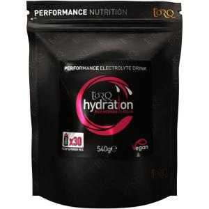 Torq Boisson d&rsquo;hydratation – Baies rouges – Poudre d&rsquo;électrolytes à réhydratation rapide profil hypotonique pour course à pied, cyclisme, sport – 30 portions – 540 g