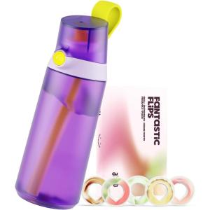 air up Gourde Click Squid Purple – Pack de démarrage avec 5 capsules de goût | Bouteille 600 ml sans sucre, passe au lave-vaisselle, sans BPA(Violet)
