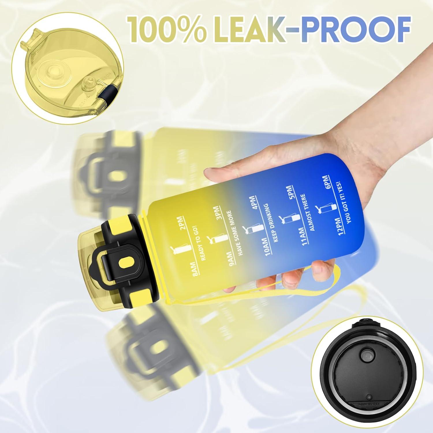 image:imageMotswedi Gourde Sport 500ml Anti Fuite Gourde Paille Rutilisable Bouteille deau sans BPA Bouteille Reutilisable pour Enfant Adulte Randonne lcole Fitness Violet Clair ampamp Rose ClairJaune Bleu Roi