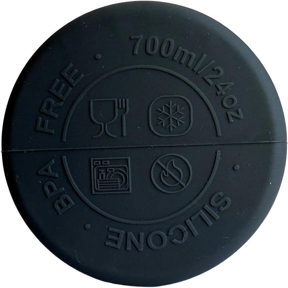 image:imagepandoo Gourde pliable en silicone 700 ml Sans BPA antifuite et rutilisable Bouteille deau lgre pour le sport lextrieur les voyages le fitness Noir et violet noirNoir