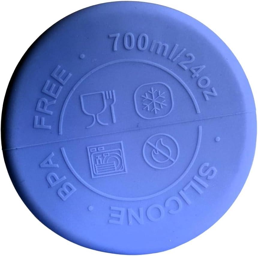image:imagepandoo Gourde pliable en silicone 700 ml Sans BPA antifuite et rutilisable Bouteille deau lgre pour le sport lextrieur les voyages le fitness Noir et violet noirLilas