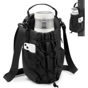 Sac de Sport Magnétique, Sac de Cours avec Fixation Aimantée, Gym Bag Porte-Bouteille d&rsquo;eau avec Sangle Réglable et Poches pour Téléphone, Accessoire Musculation Homme pour Cyclisme et Cours