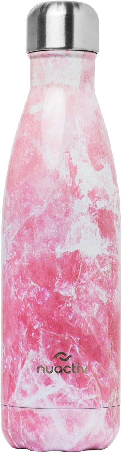 image:imageBouteille Isotherme 500ml en Acier Inox Garde 24h Froid ampamp 12h Chaud Gourde Double Paroi Sans BPA tanche Rutilisable pour Voyage Randonne cole Sport Fitness ampamp Usage QuotidienMarbre Rose