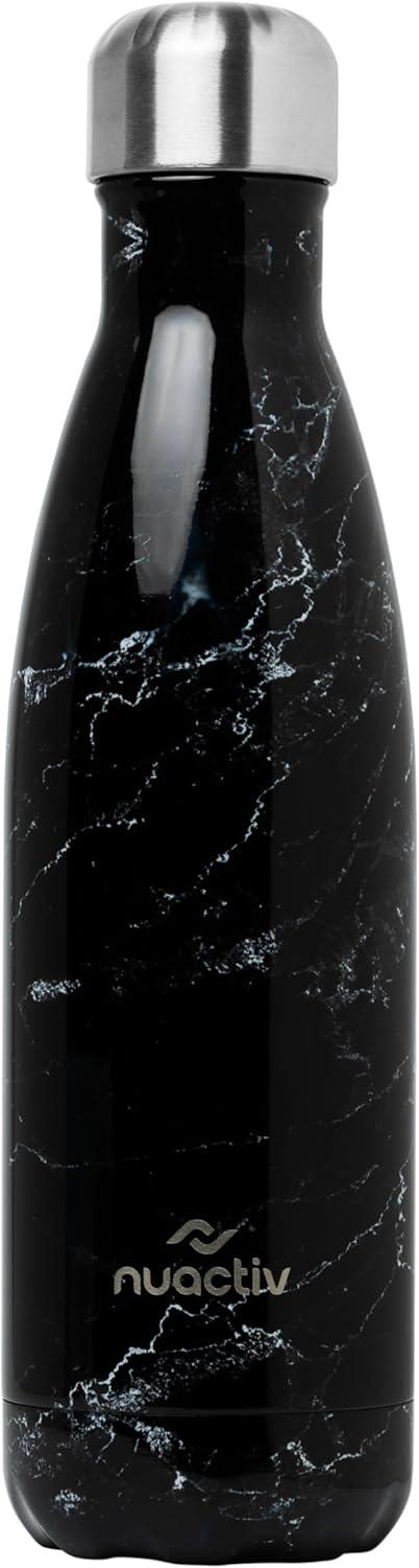 image:imageBouteille Isotherme 500ml en Acier Inox Garde 24h Froid ampamp 12h Chaud Gourde Double Paroi Sans BPA tanche Rutilisable pour Voyage Randonne cole Sport Fitness ampamp Usage QuotidienMarbre Noir