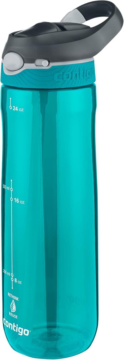image:imageContigo Ashland Autospout Gourde avec Paille Rabattable Grande Bouteille dEau de 720 ML sans BPA Gourde de Sport Bouteille antifuites Idale pour lcole Le Sport Le vloScuba