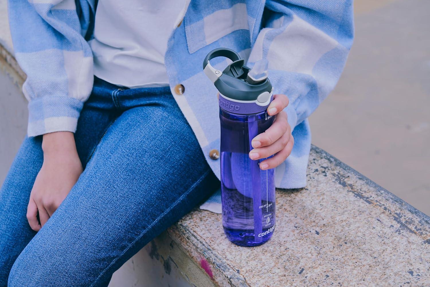 image:imageContigo Ashland Autospout Gourde avec Paille Rabattable Grande Bouteille dEau de 720 ML sans BPA Gourde de Sport Bouteille antifuites Idale pour lcole Le Sport Le vloGrapevine