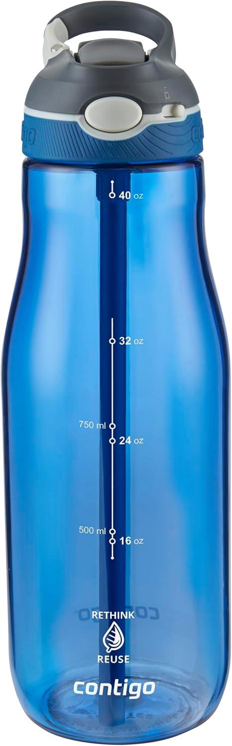 image:imageContigo Ashland Autospout Gourde avec Paille Rabattable Grande Bouteille dEau de 720 ML sans BPA Gourde de Sport Bouteille antifuites Idale pour lcole Le Sport Le vloMonaco 1200ml