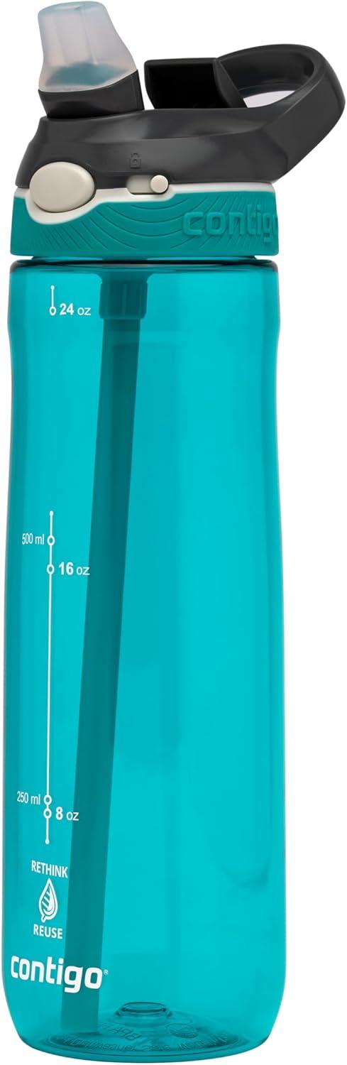 image:imageContigo Ashland Autospout Gourde avec Paille Rabattable Grande Bouteille dEau de 720 ML sans BPA Gourde de Sport Bouteille antifuites Idale pour lcole Le Sport Le vloScuba