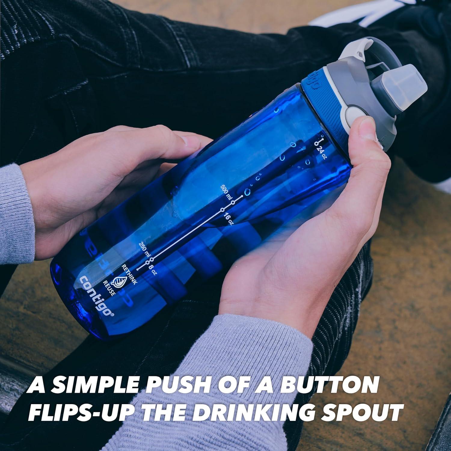 image:imageContigo Ashland Autospout Gourde avec Paille Rabattable Grande Bouteille dEau de 720 ML sans BPA Gourde de Sport Bouteille antifuites Idale pour lcole Le Sport Le vloGrapevine