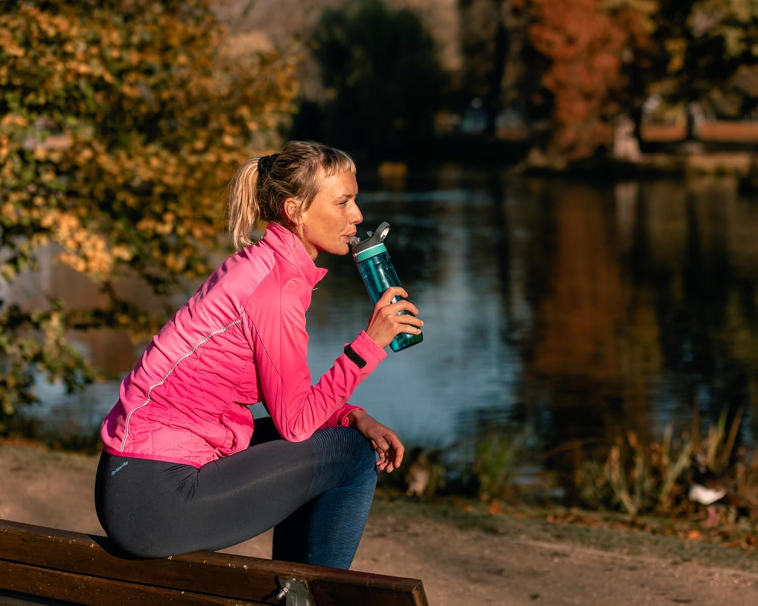 image:imageContigo Ashland Autospout Gourde avec Paille Rabattable Grande Bouteille dEau de 720 ML sans BPA Gourde de Sport Bouteille antifuites Idale pour lcole Le Sport Le vloScuba