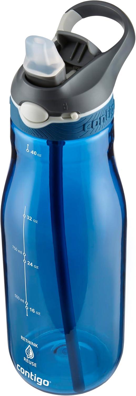 image:imageContigo Ashland Autospout Gourde avec Paille Rabattable Grande Bouteille dEau de 720 ML sans BPA Gourde de Sport Bouteille antifuites Idale pour lcole Le Sport Le vloMonaco 1200ml