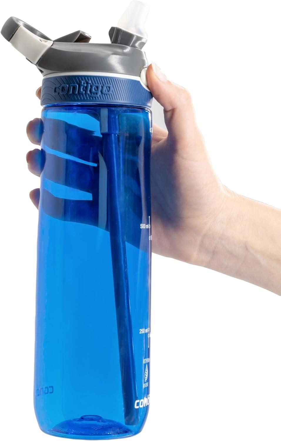 image:imageContigo Ashland Autospout Gourde avec Paille Rabattable Grande Bouteille dEau de 720 ML sans BPA Gourde de Sport Bouteille antifuites Idale pour lcole Le Sport Le vloMonaco