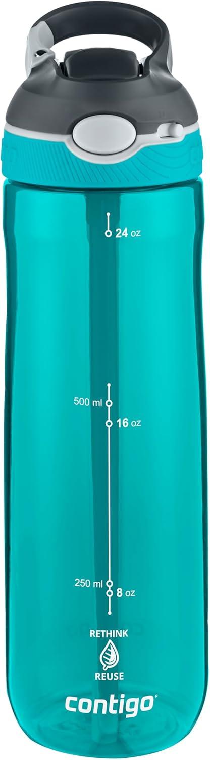 image:imageContigo Ashland Autospout Gourde avec Paille Rabattable Grande Bouteille dEau de 720 ML sans BPA Gourde de Sport Bouteille antifuites Idale pour lcole Le Sport Le vloScuba