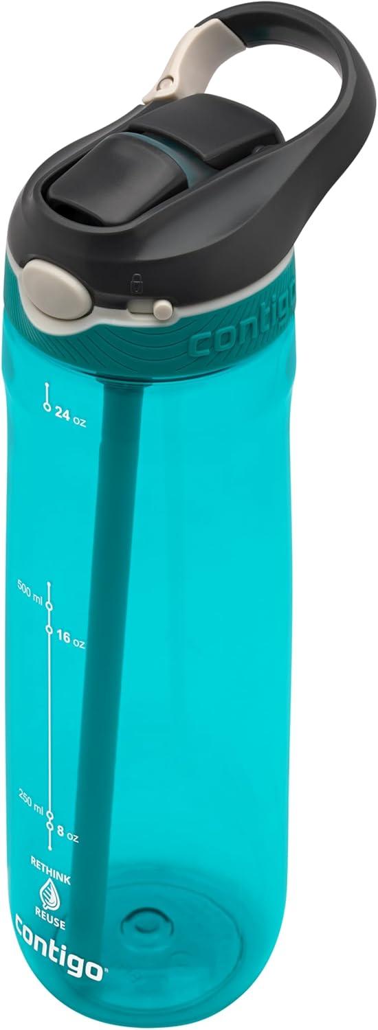 image:imageContigo Ashland Autospout Gourde avec Paille Rabattable Grande Bouteille dEau de 720 ML sans BPA Gourde de Sport Bouteille antifuites Idale pour lcole Le Sport Le vloScuba
