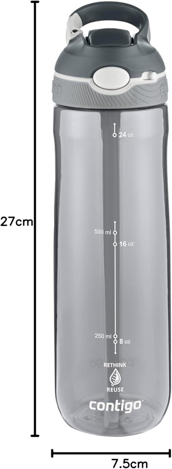 image:imageContigo Ashland Autospout Gourde avec Paille Rabattable Grande Bouteille dEau de 720 ML sans BPA Gourde de Sport Bouteille antifuites Idale pour lcole Le Sport Le vloSmoke