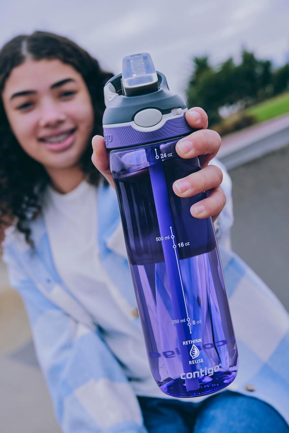 image:imageContigo Ashland Autospout Gourde avec Paille Rabattable Grande Bouteille dEau de 720 ML sans BPA Gourde de Sport Bouteille antifuites Idale pour lcole Le Sport Le vloGrapevine