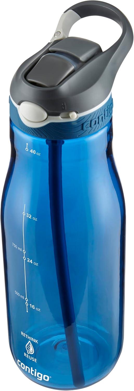 image:imageContigo Ashland Autospout Gourde avec Paille Rabattable Grande Bouteille dEau de 720 ML sans BPA Gourde de Sport Bouteille antifuites Idale pour lcole Le Sport Le vloMonaco 1200ml