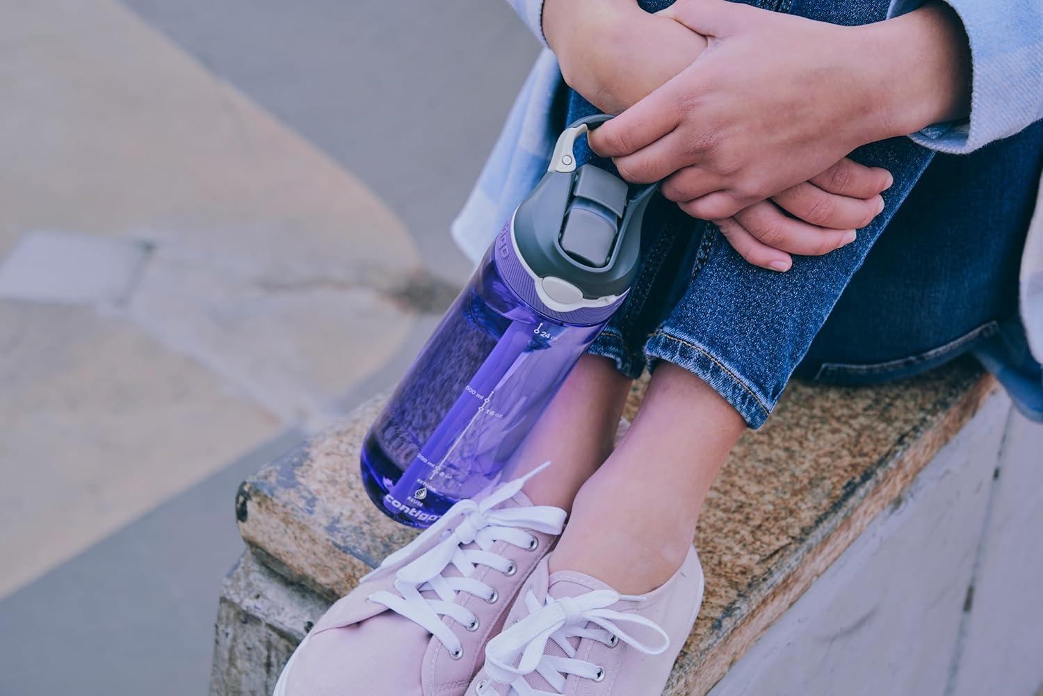 image:imageContigo Ashland Autospout Gourde avec Paille Rabattable Grande Bouteille dEau de 720 ML sans BPA Gourde de Sport Bouteille antifuites Idale pour lcole Le Sport Le vloGrapevine