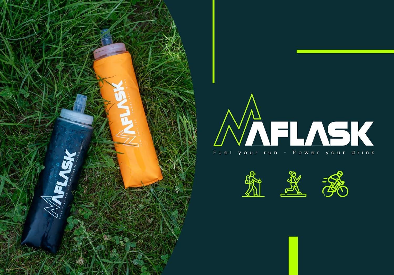 image:imageGourdes Souples 500 ml Lot de 2 Soft Flasks Diamtre 42 mm Sans BPA UltraLgres Valve AntiFuite Bouteilles dEau Sport pour Running Trail Randonne ampamp Vlo VERTEOrange