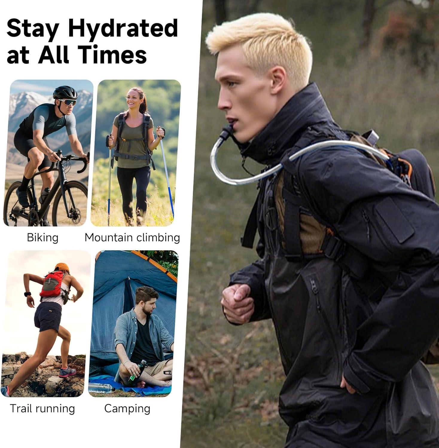 image:imagePoche Hydratation 2L Wefaly Sacs Dhydratation sans BPA Poche a Eau Extrieure Portable de Grande Capacit Grande Ouverture pour Cyclisme Le Camping lescalade La Randonne Grande Ouverture