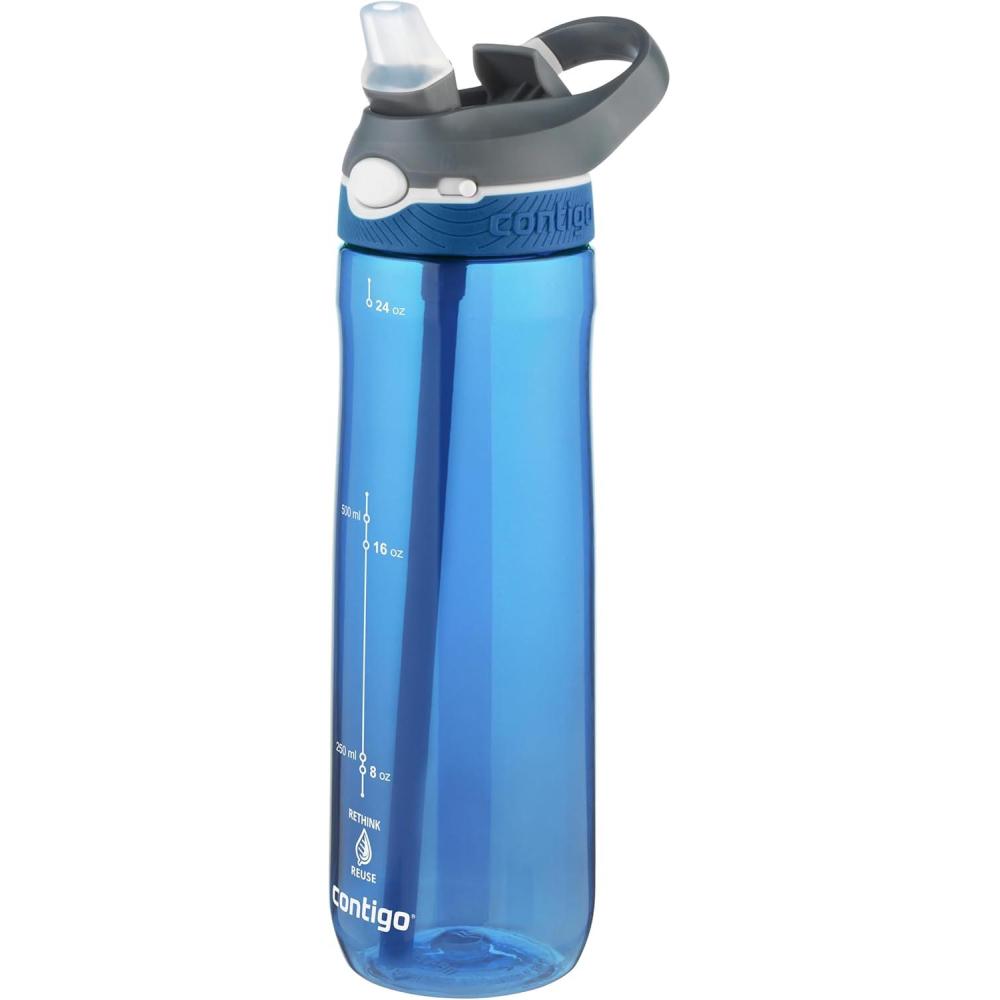 image:imageContigo Ashland Autospout Gourde avec Paille Rabattable Grande Bouteille dEau de 720 ML sans BPA Gourde de Sport Bouteille antifuites Idale pour lcole Le Sport Le vloMonaco
